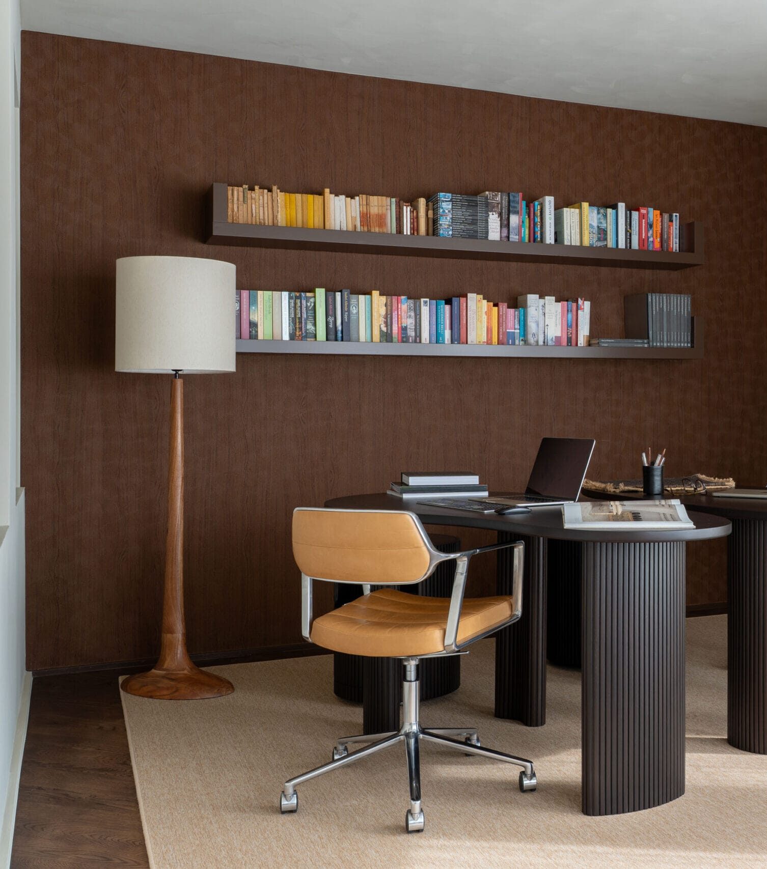 Floor lamp acacia wood