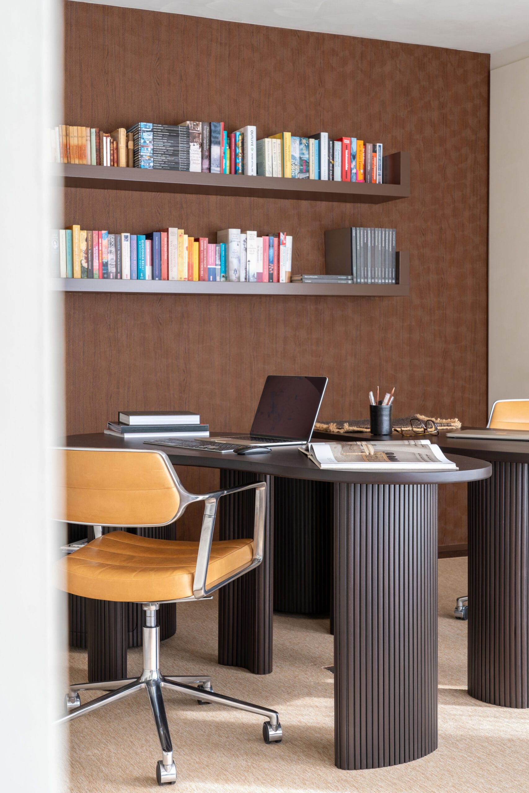 Desk dark brown mahogany