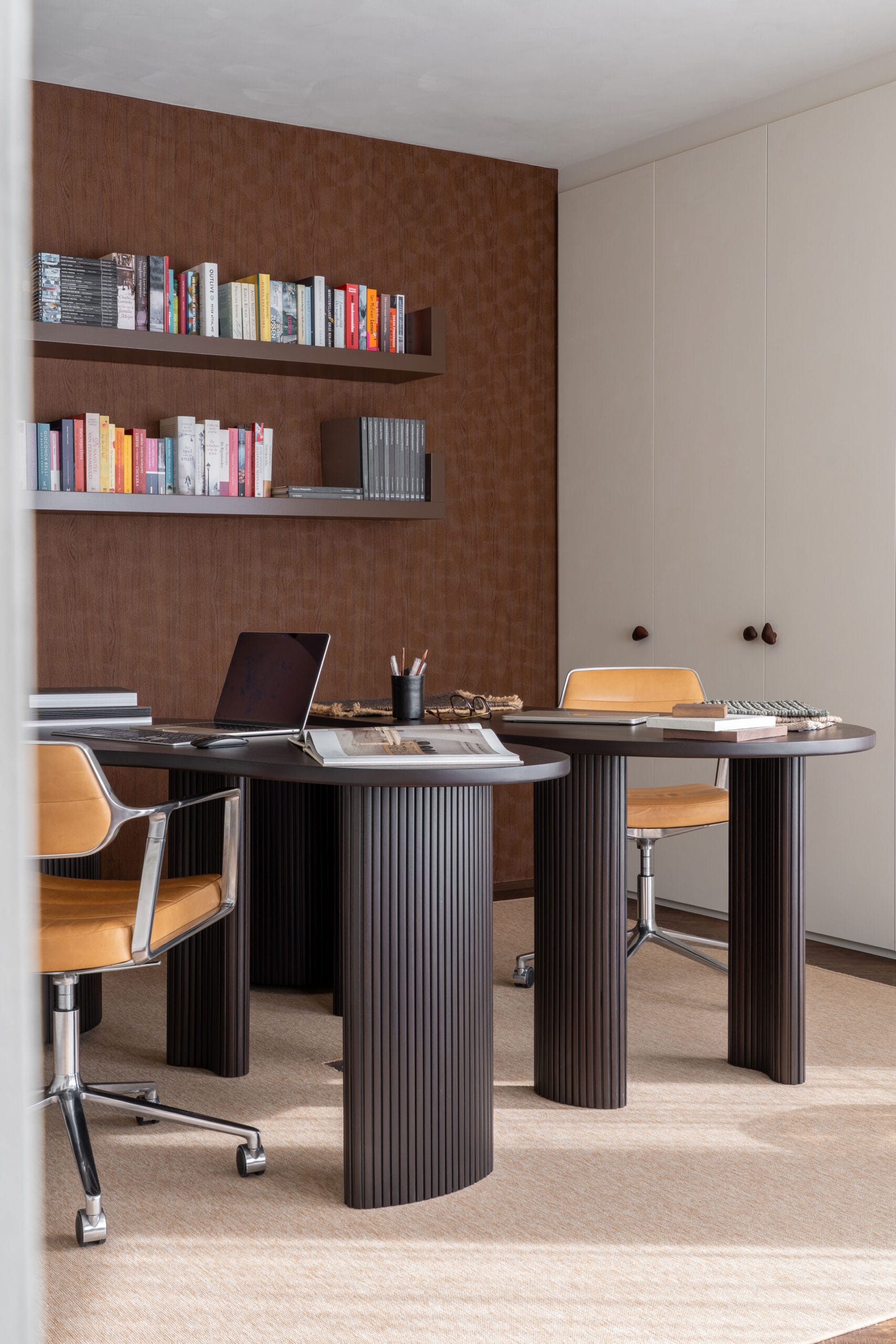 Desk dark brown mahogany
