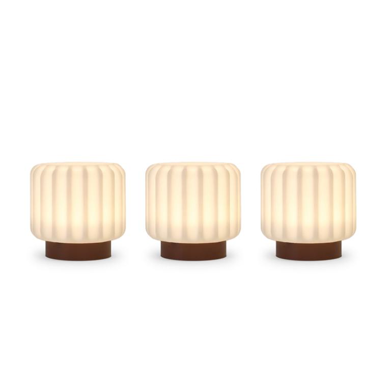 Rechargable table lamp set of 3