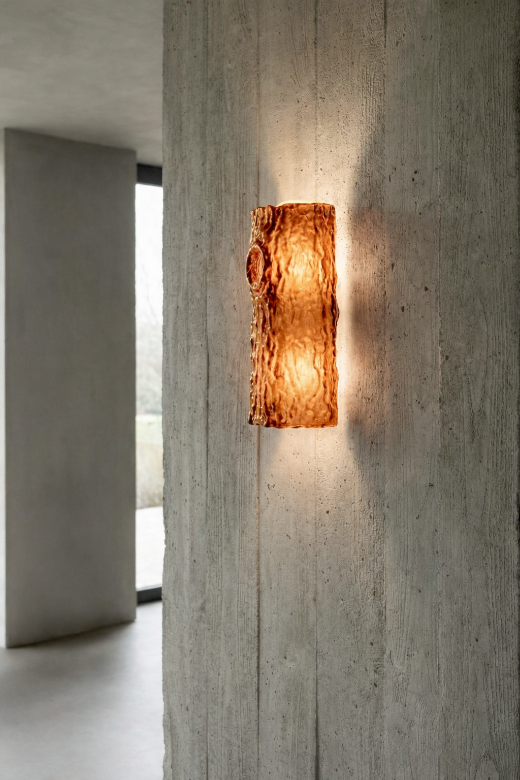 Glass wall lamp emerald