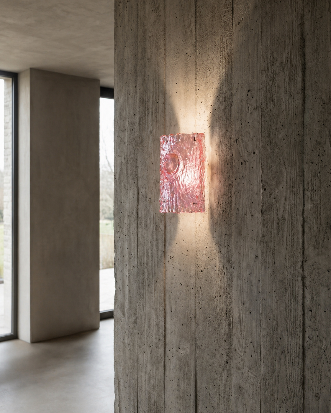 Glass wall lamp