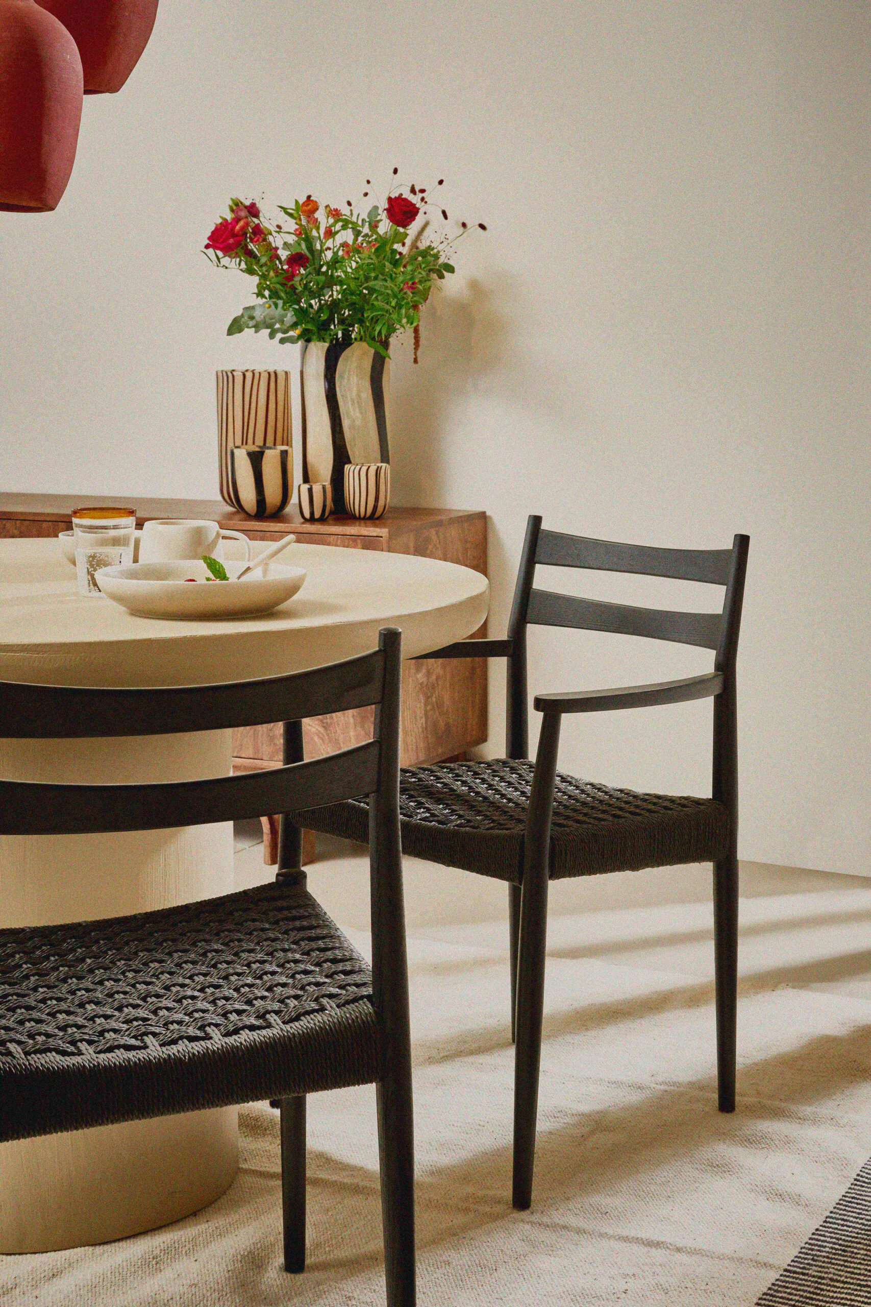 Dining chair ashwood with armrest