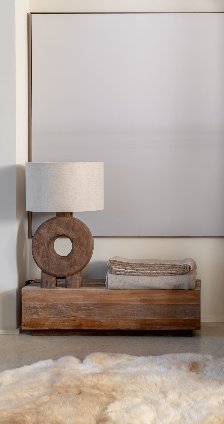 Table lamp mango wood