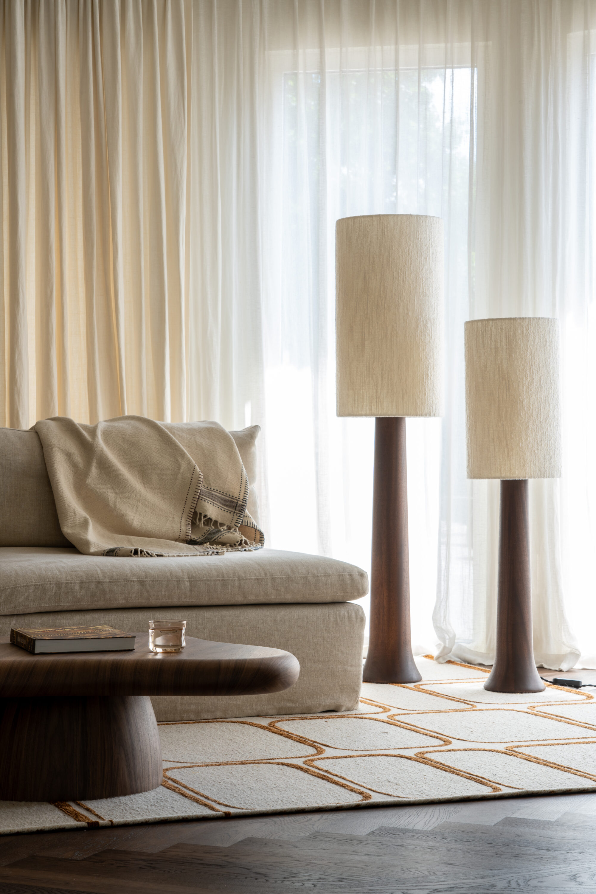 Floor lamp mahogany