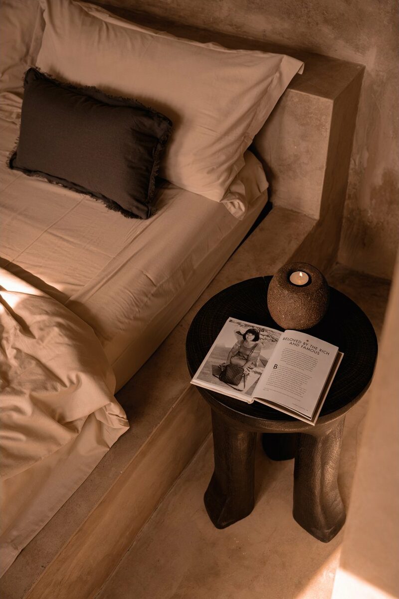 Side table dark walnut