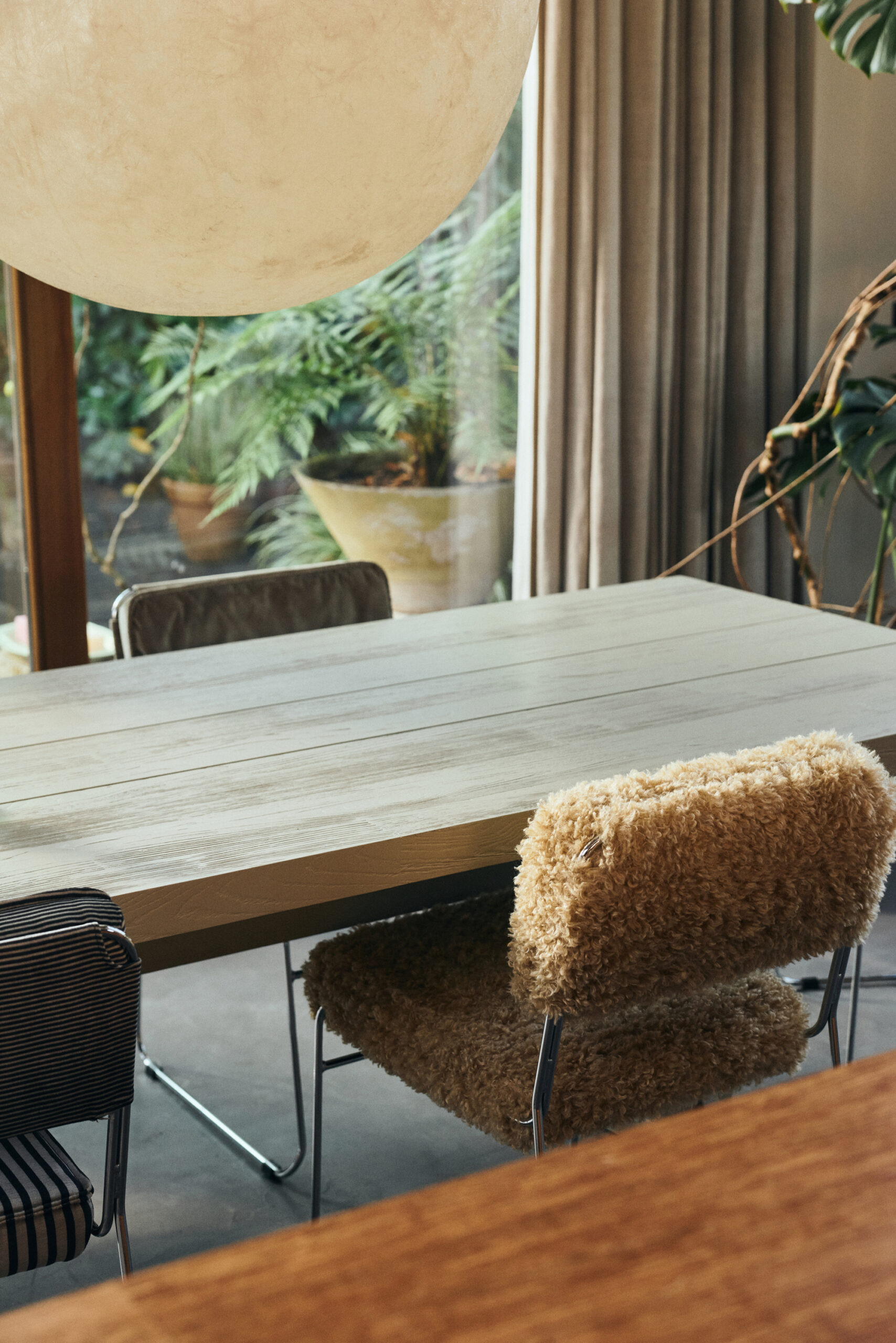 Dining chair brown teddy