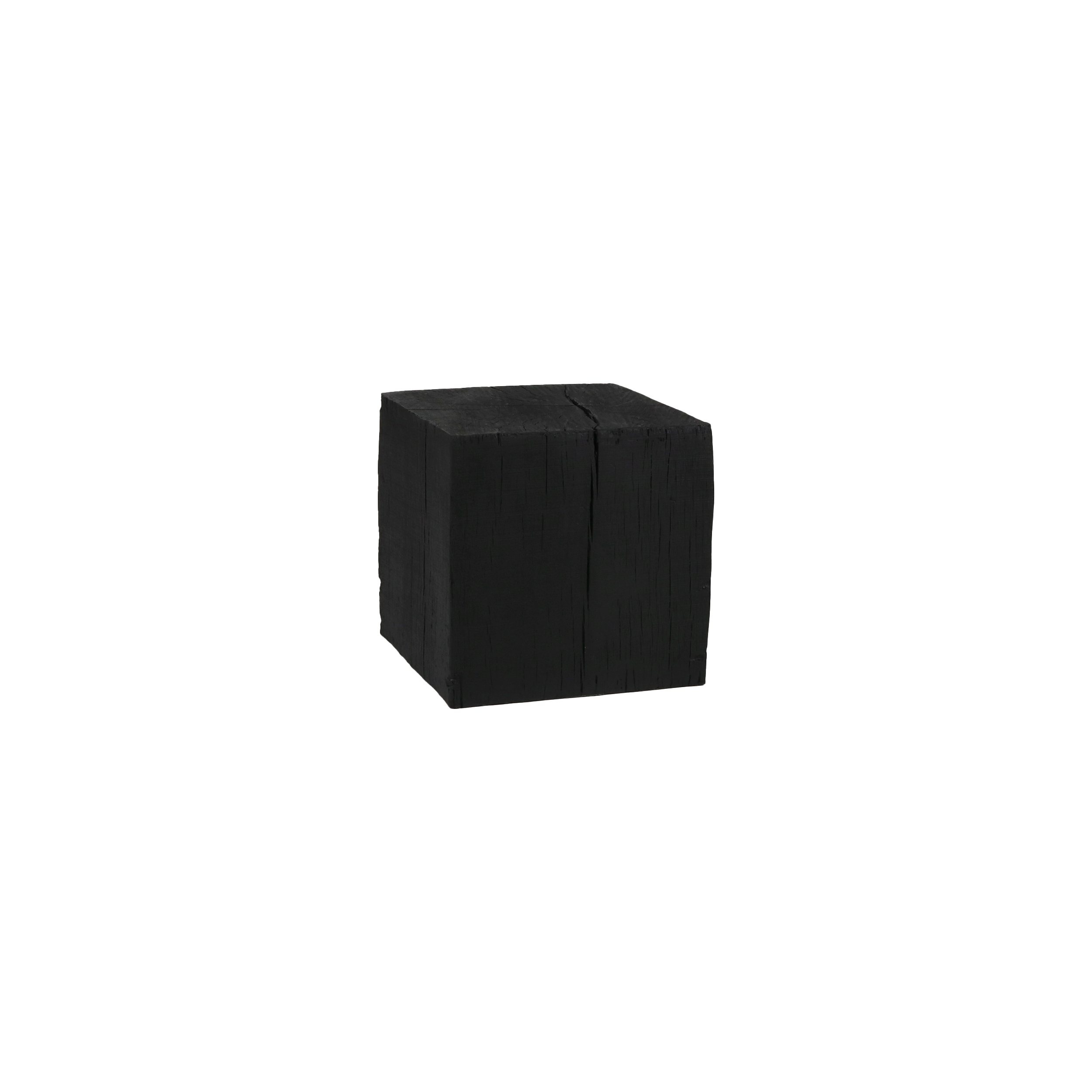 Stool square burnt black