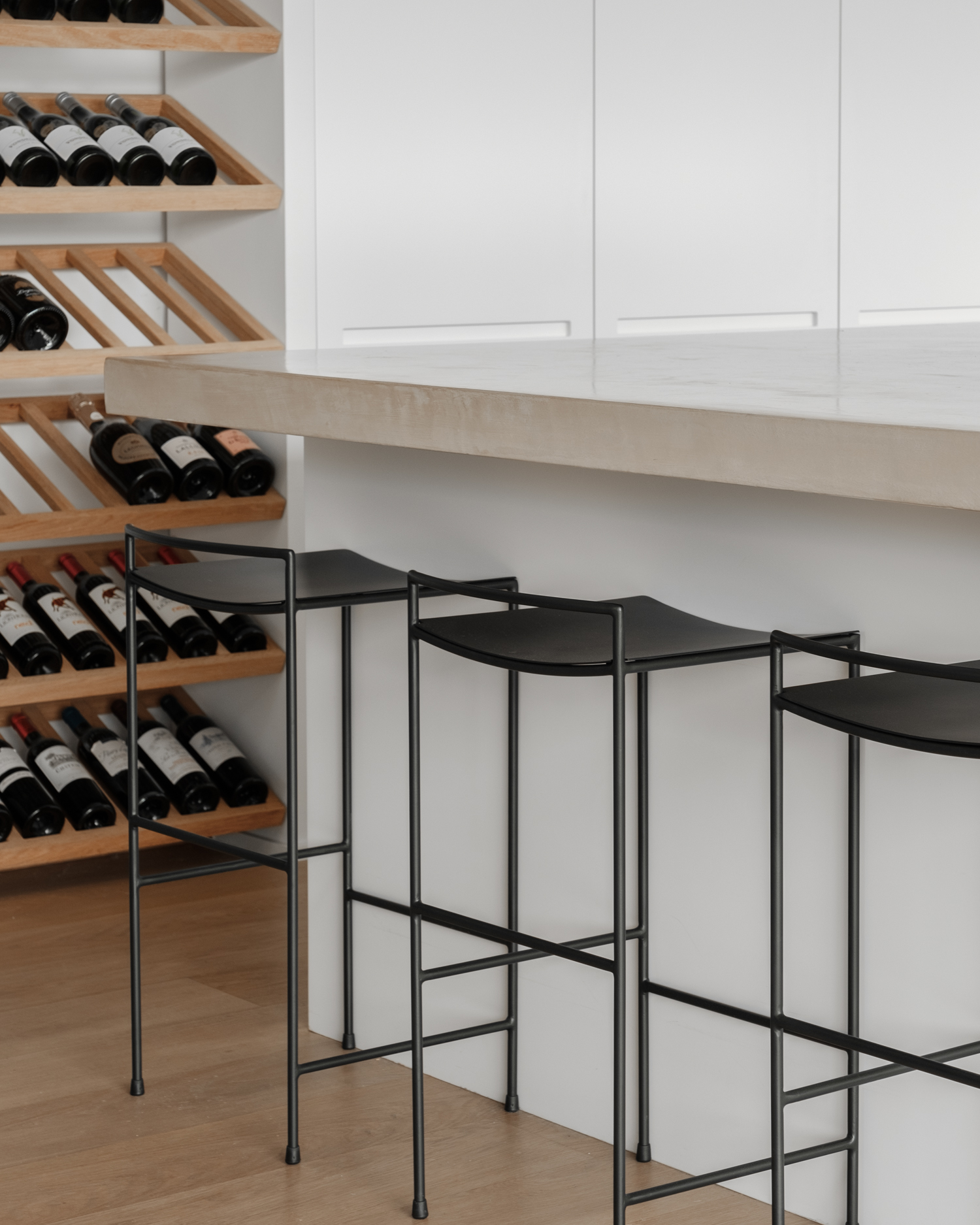 Counter stool black iron