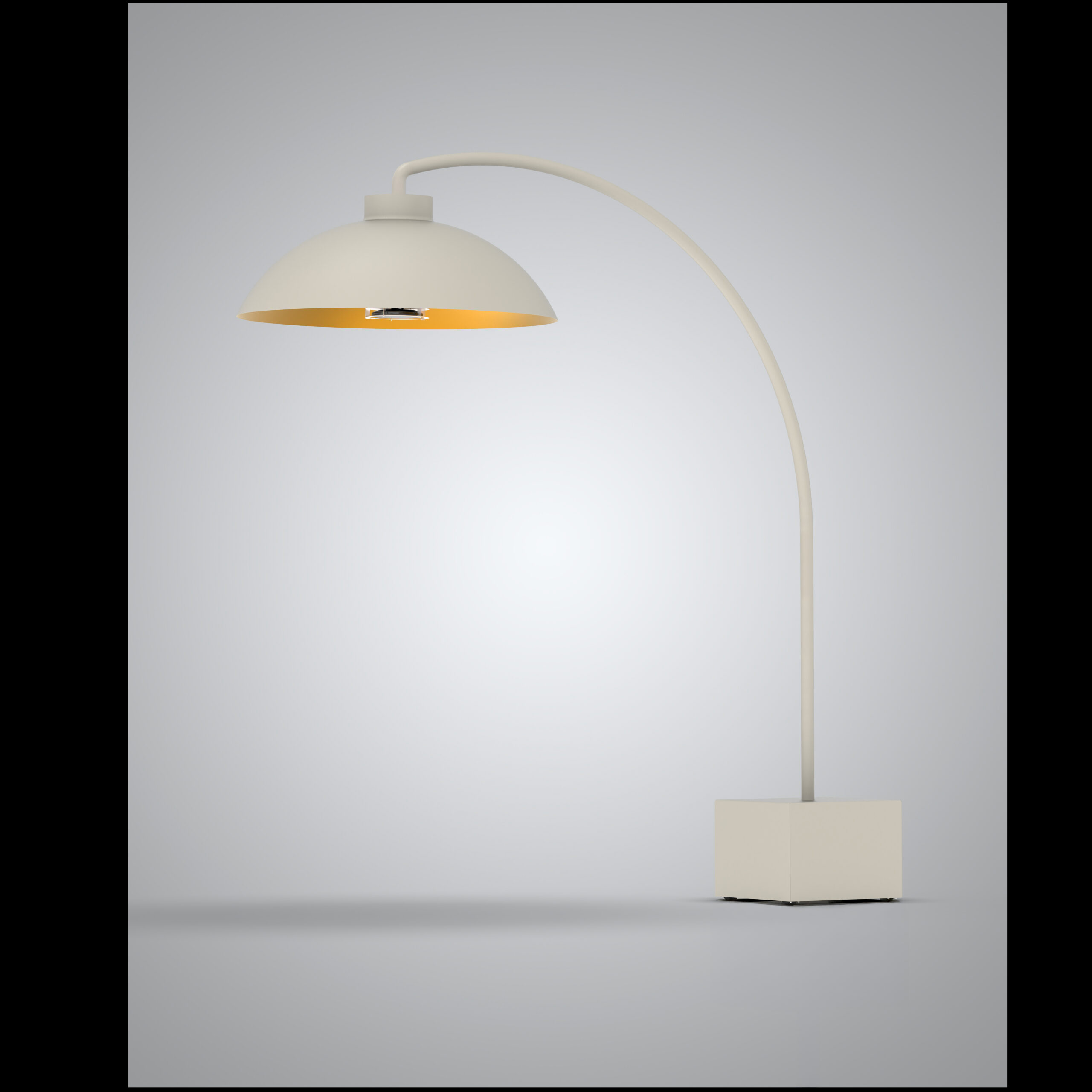 Outdoor heated standing lamp