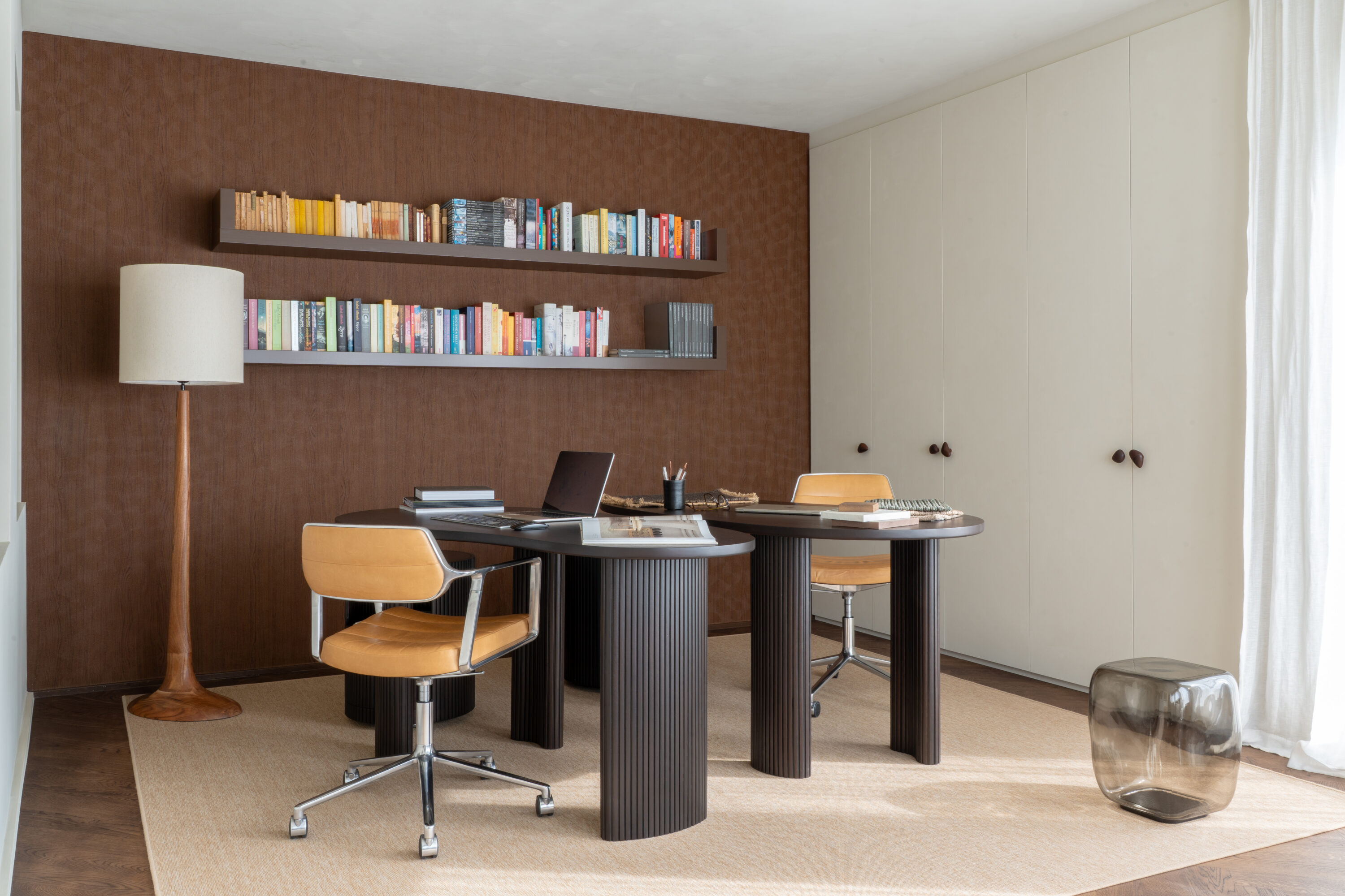 Desk dark brown mahogany