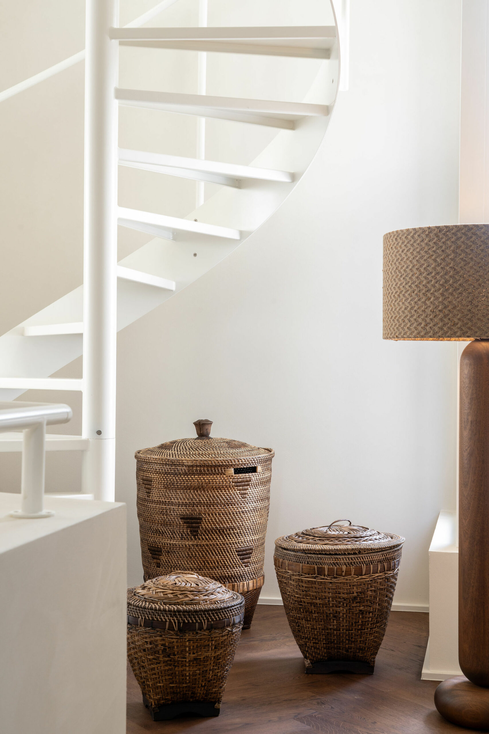Rattan laundry basket