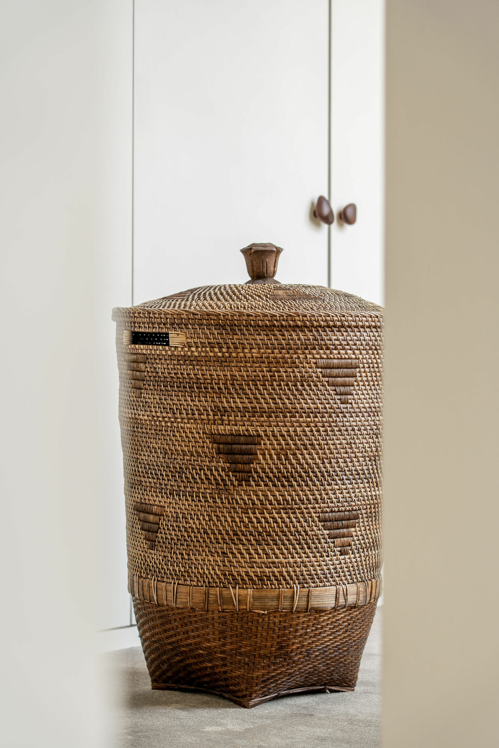 Rattan laundry basket