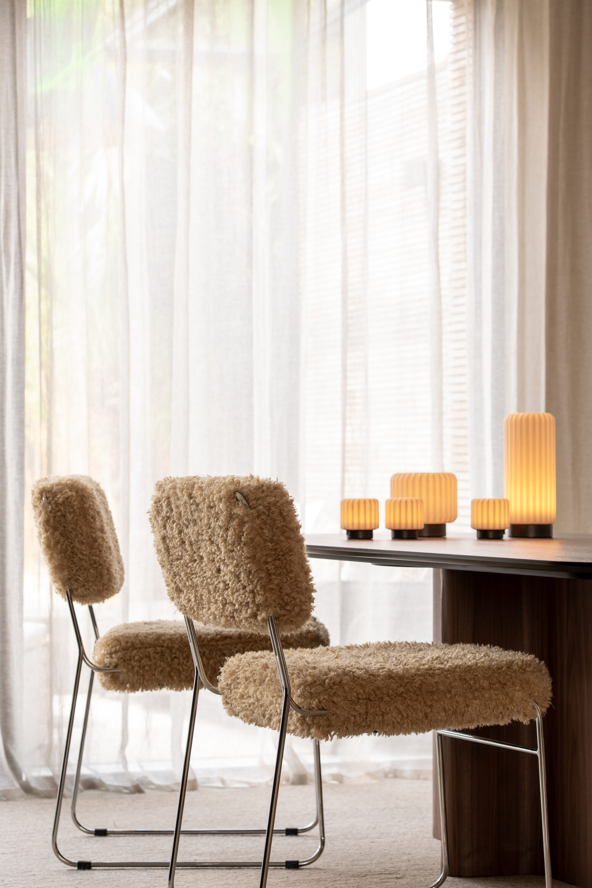 Dining chair brown teddy