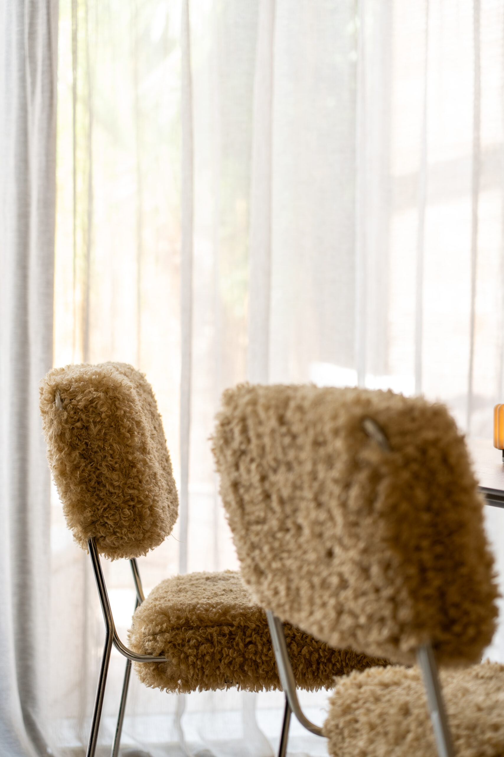 Dining chair brown teddy