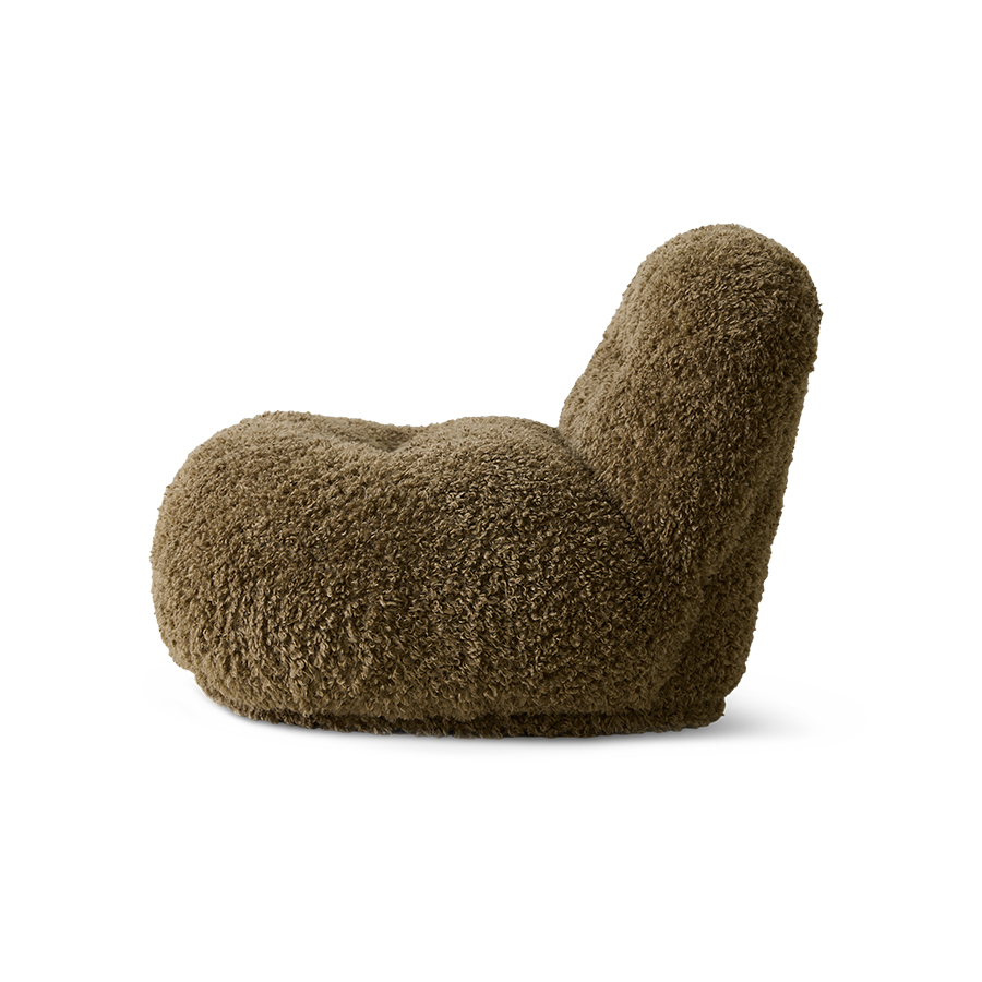 Lounge chair brown teddy