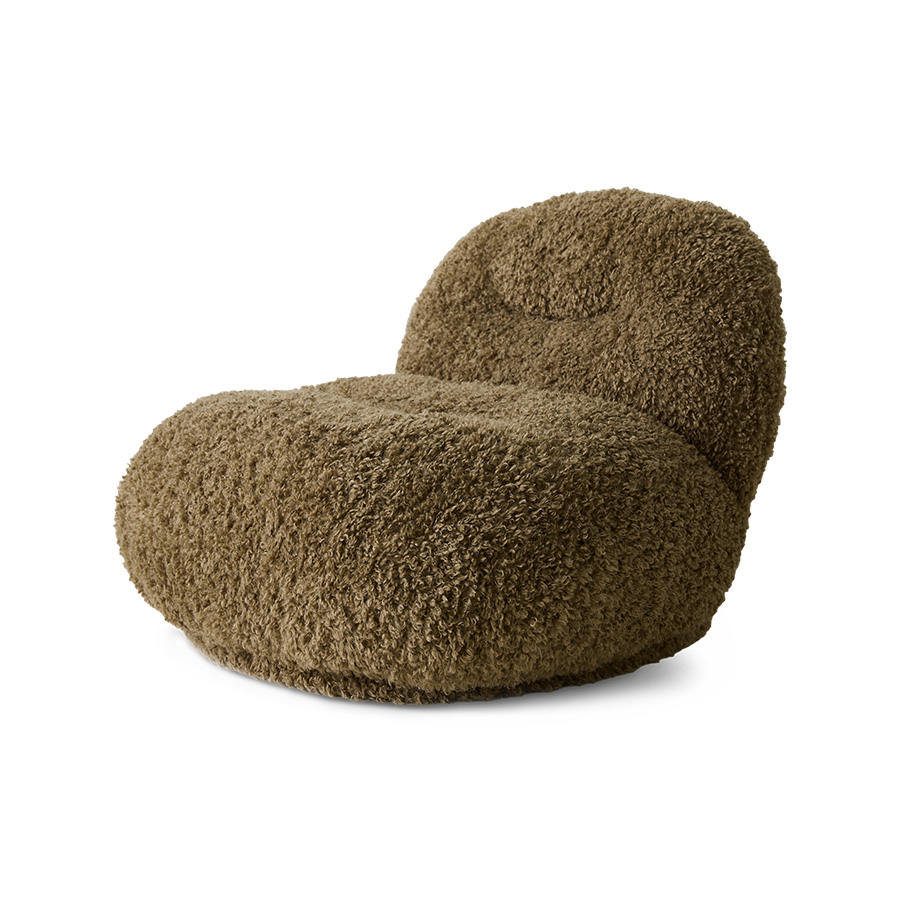 Lounge chair brown teddy