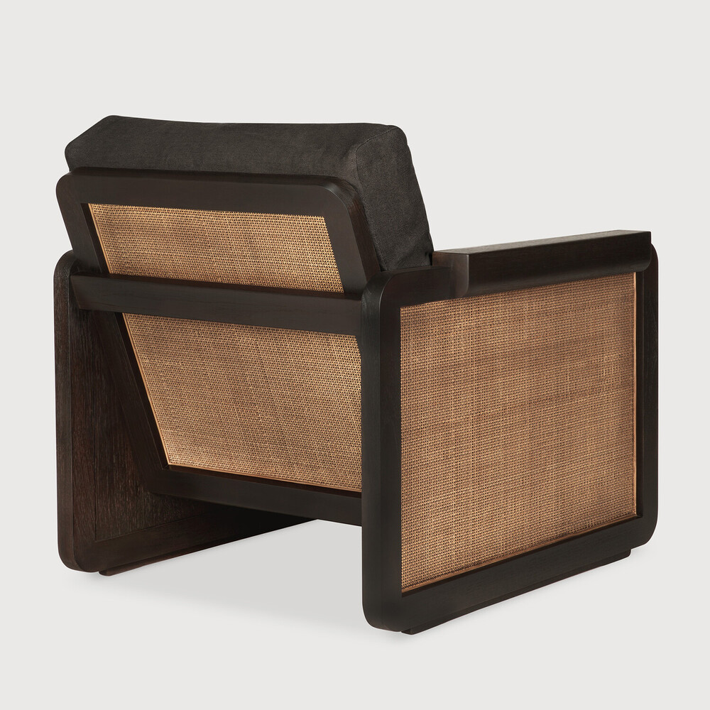Lounge chair teak and rotan