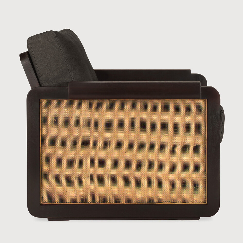 Lounge chair teak and rotan