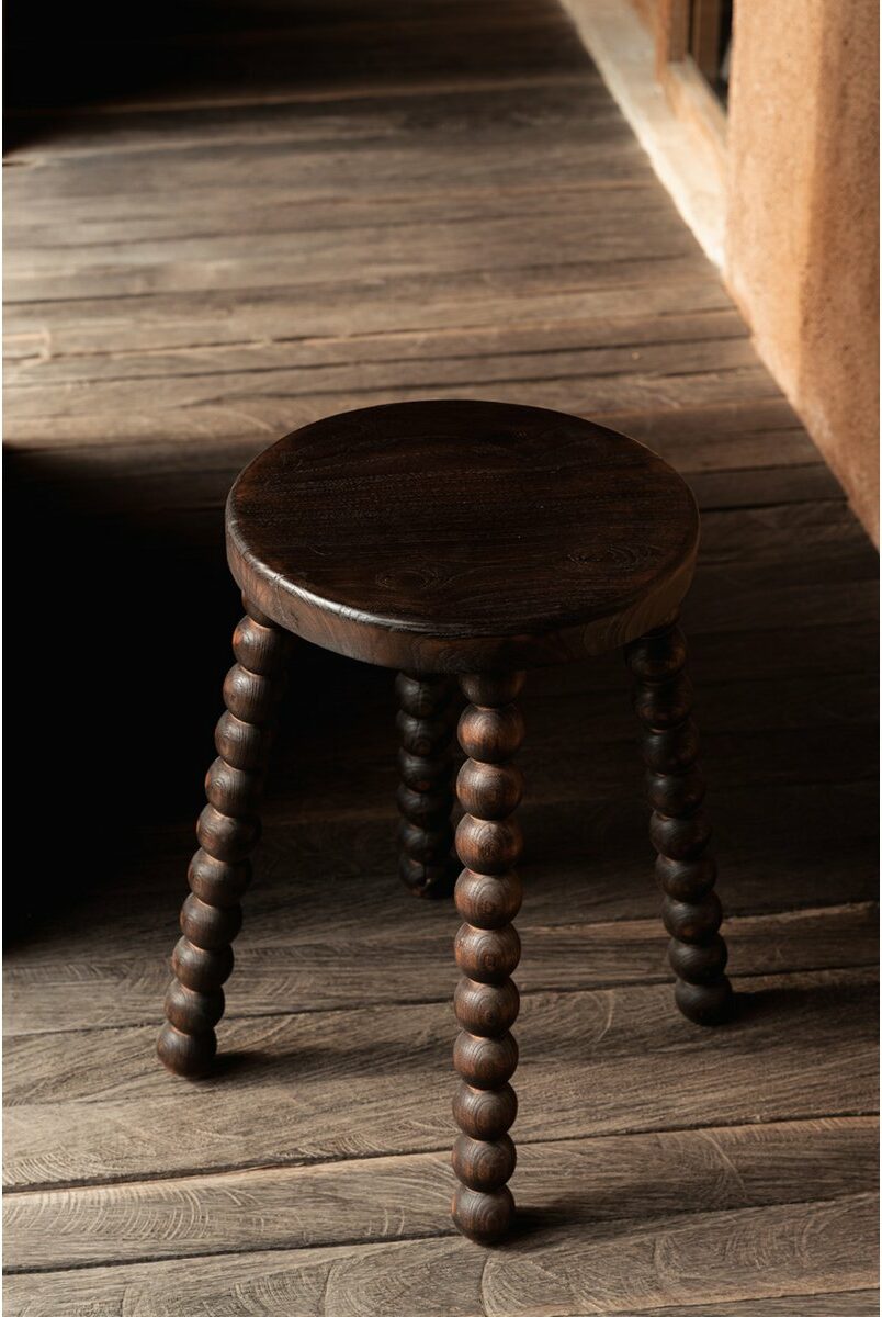 Stool dark walnut
